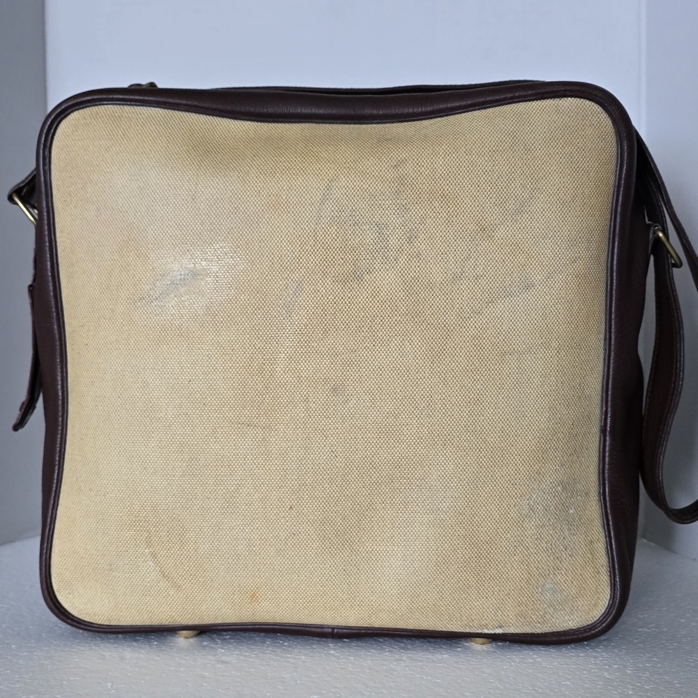 Hermès Helena Messenger Bag in Tobacco Leather and Toile Canvas Authentic - Picture 7 of 16